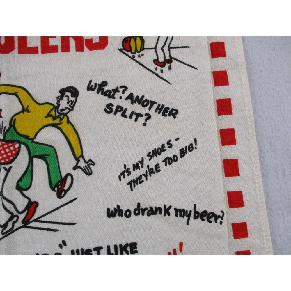 Bowler's Crying Towel Multicolor Cotton Retro Bowling Kitchen Tea Towel Humor - Picture 9 of 14